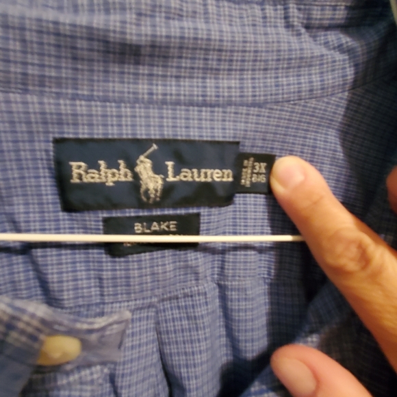 Polo Men's blue cotton short sleeve shirt - Picture 2 of 2